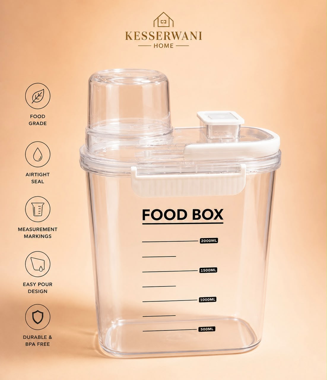 Food Storage Container 1.5L-2L-3L