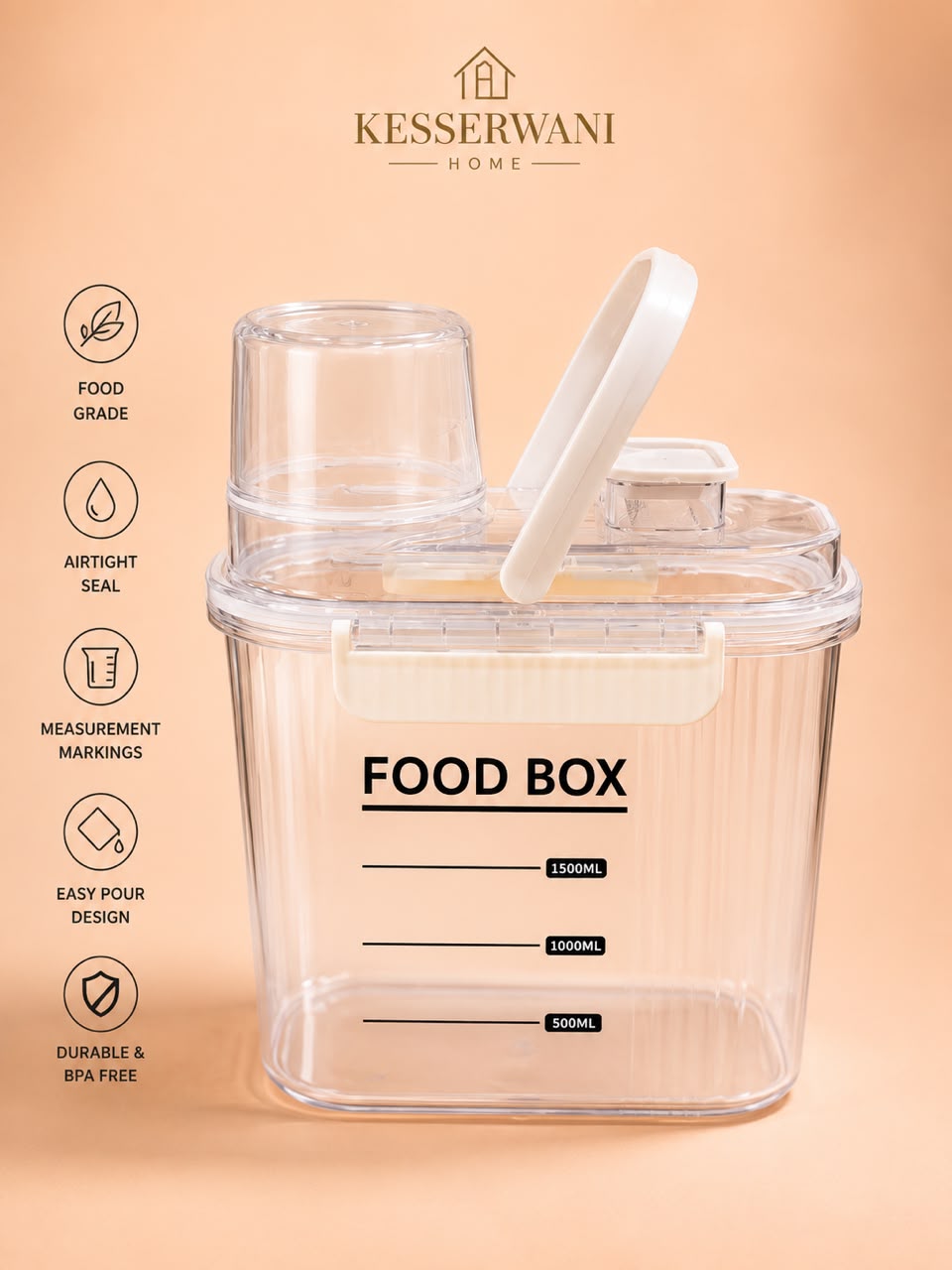 Food Storage Container 1.5L-2L-3L