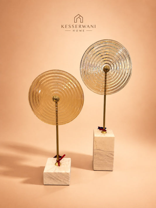 Decorative Glass Disc Sculpture