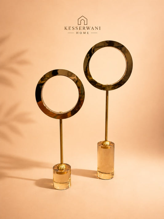 Modern Ring Sculpture Set 2pcs
