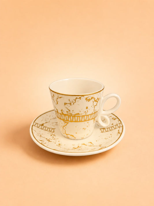 6x6 Coffee Cup & Saucer Set