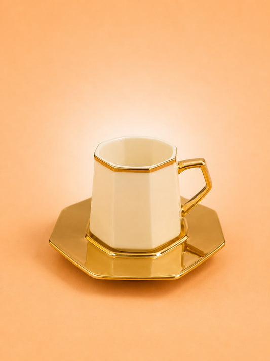 6x6 Coffee Cup & Saucer Set