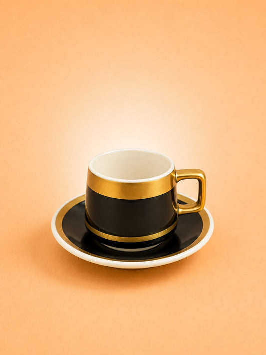 6x6 Coffee Cup & Saucer Set