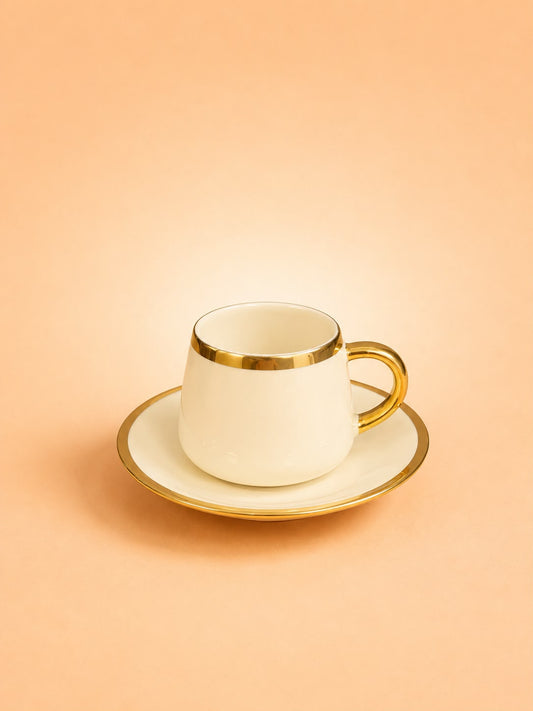 6x6 Coffee Cup & Saucer Set