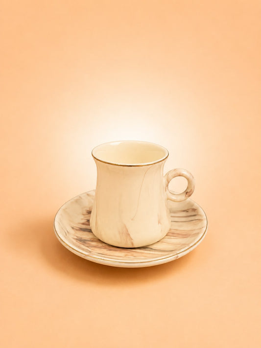 6x6 Coffee Cup & Saucer Set