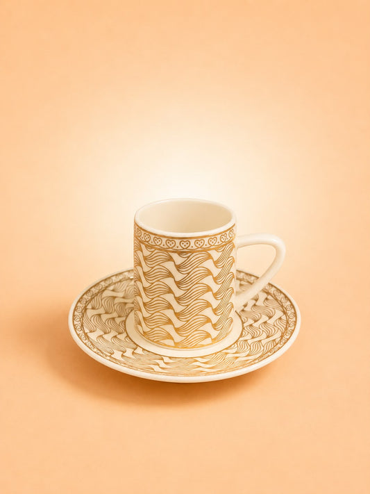 6x6 Coffee Cup & Saucer Set