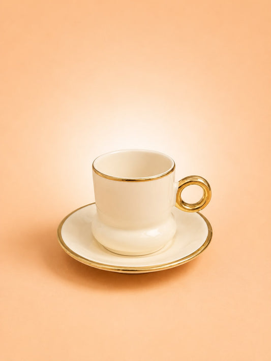 6x6 Coffee Cup & Saucer Set