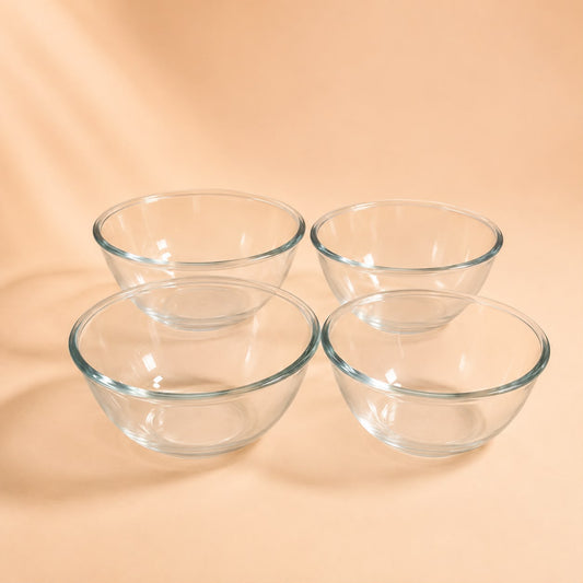 4-Piece Borosilicate Glass Mixing Bowl Set