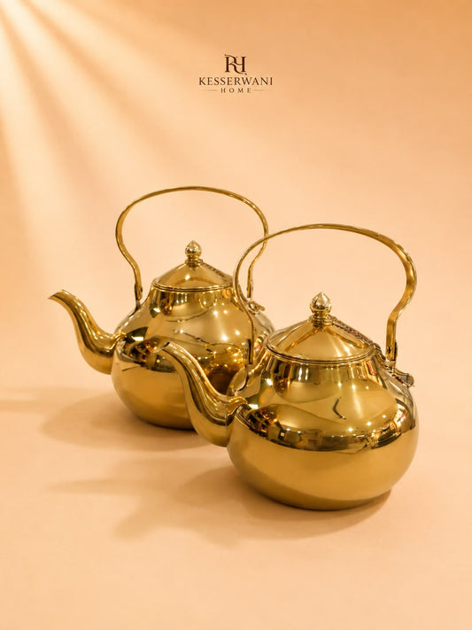 Gold Stainless Steel Tea Kettle 2 Sizes