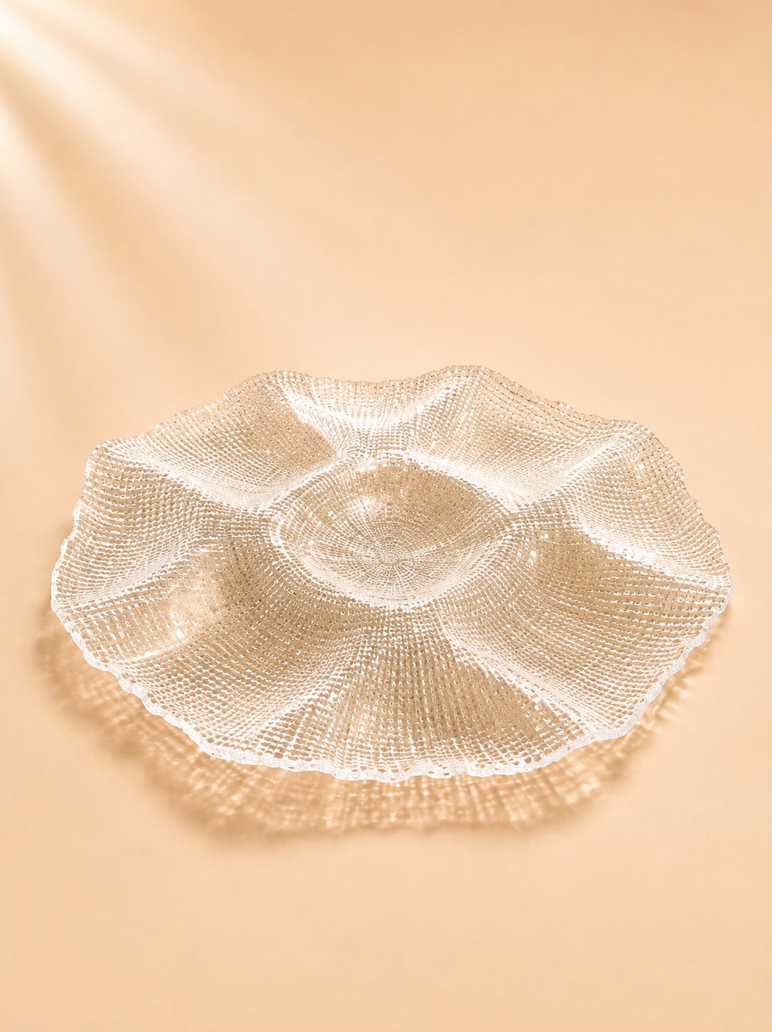 Aurora Crystal Divider Serving Plate – 9 Section
