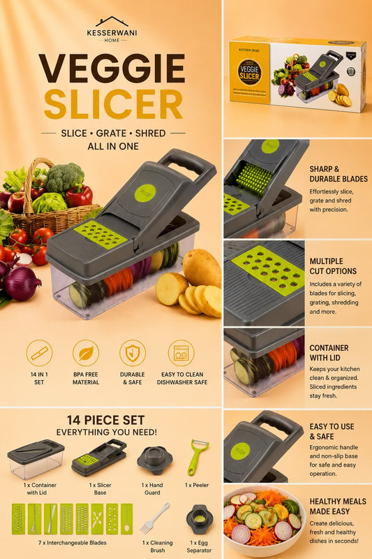 14-Piece Veggie Slicer Set