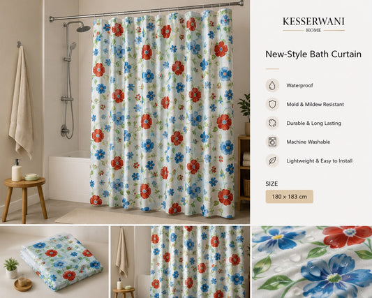 Floral Shower Curtain 1.83m x 1.83m