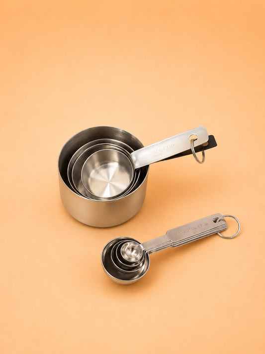 Stainless Steel Measuring Cups & Spoons Set