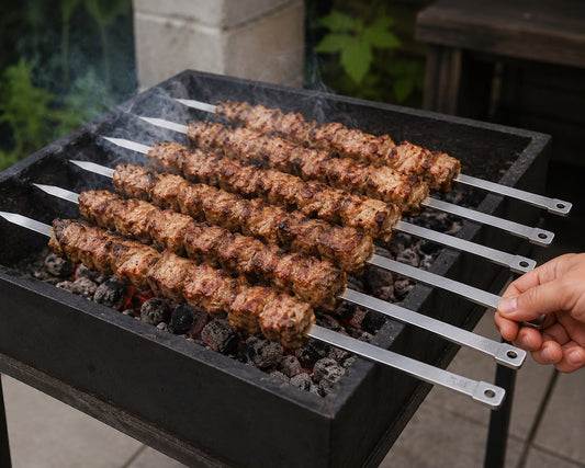 304 Stainless Steel BBQ Skewers for Kebab – Set of 6