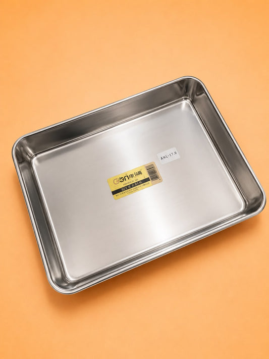 Stainless Steel Baking & Serving Tray – 36 × 27 cm