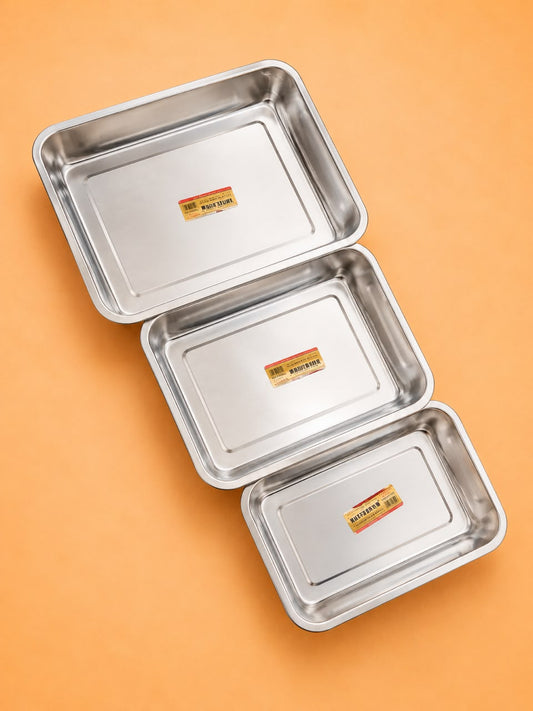 Stainless Steel Serving Tray 3 Sizes