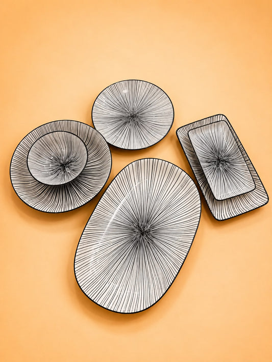Black Line Porcelain Collection (Sold Individually)