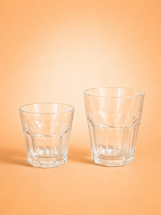 6-Piece Glass Cup Set 2 Sizes