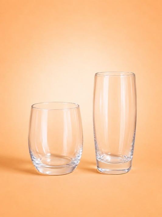 6-Piece Glass Cup Set 2 Sizes