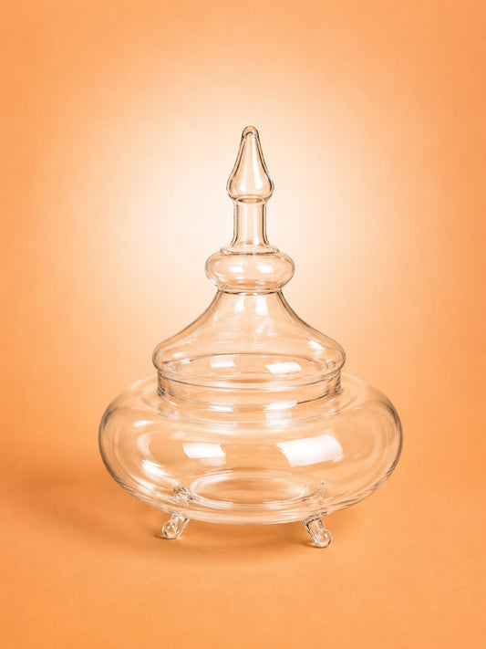 Glass Decorative Jar with Lid