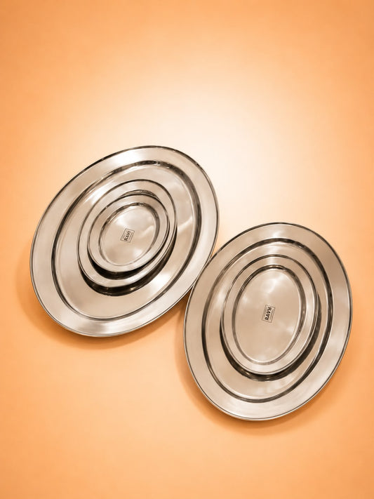 Stainless Steel Oval Serving Tray