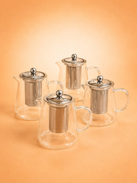 Glass Tea Pot with Stainless Steel Infuser