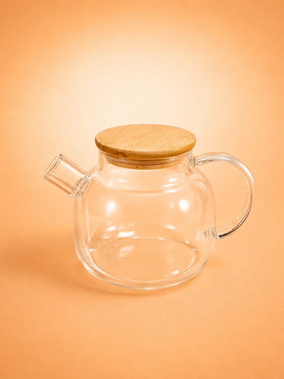 Glass Teapot with Bamboo Lid