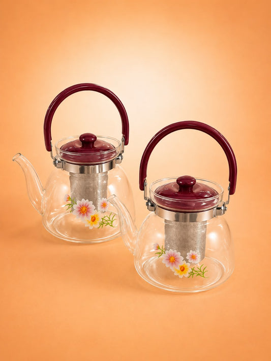 Glass Teapot with Stainless Steel Infuser* Available sizes: 1.1L and 1.6L.