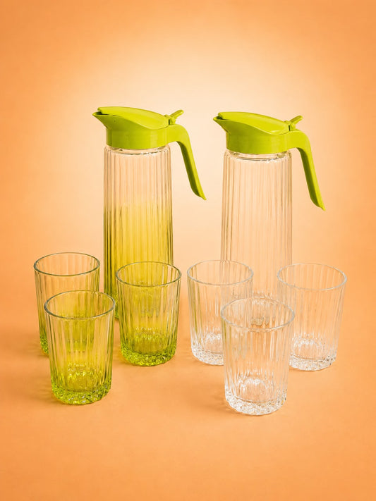 Glass Water Jug Set with 6 Cups