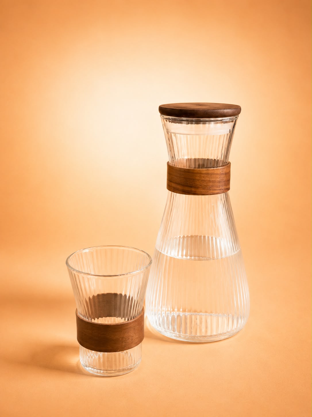 Glass Carafe Set with 6 Cups