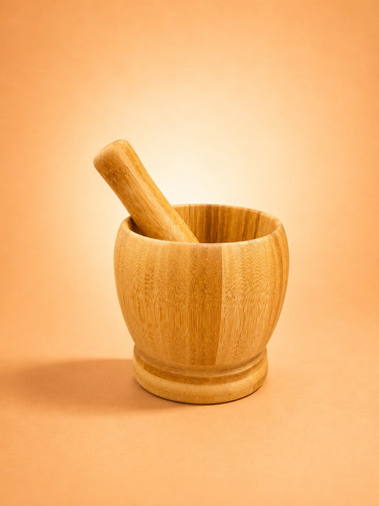 Bamboo Mortar & Pestle