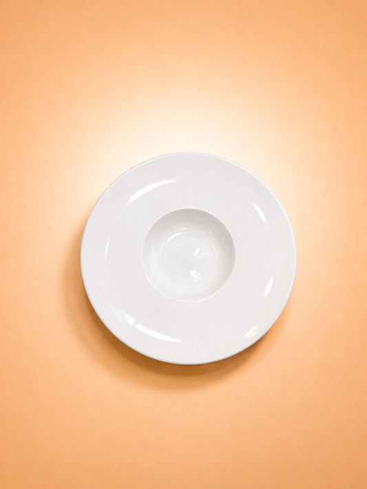 Modern White Pasta Plate – Sold by Piece