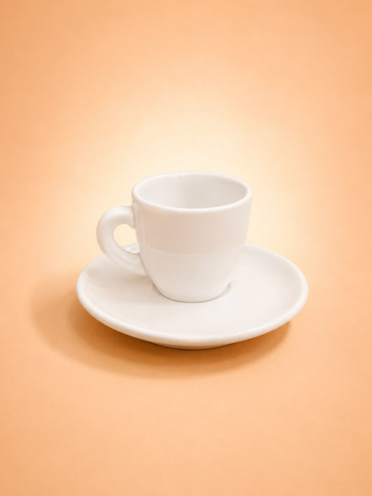 White Coffee Cup & Saucer – 6×6