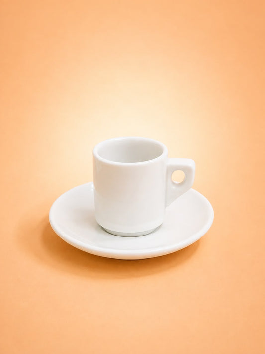 White Coffee Cup & Saucer – 6×6