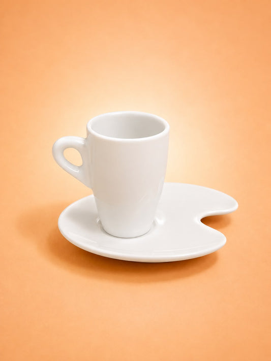 White Coffee Cup & Saucer – 6×6