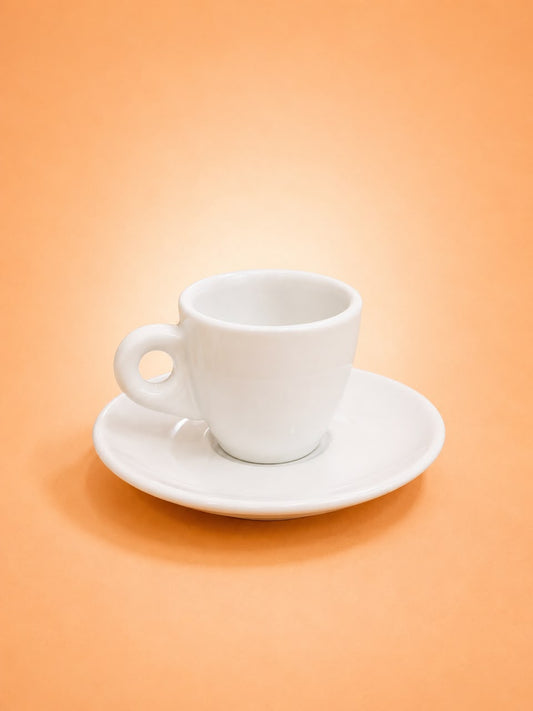 White Coffee Cup & Saucer – 6×6