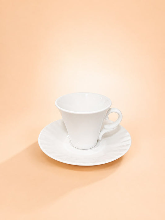 White Coffee Cup & Saucer – 6×6