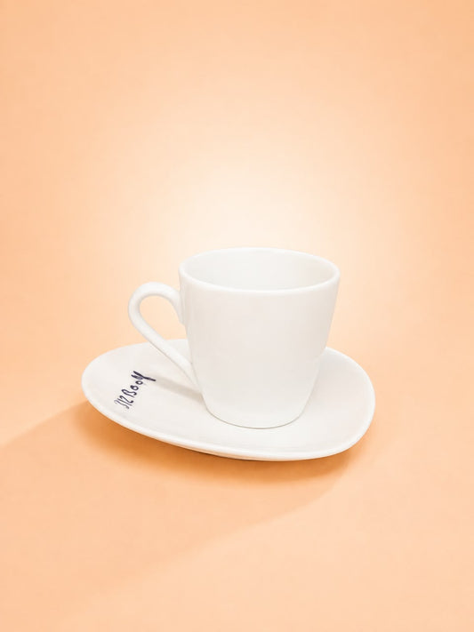 Classic White Tea Cup & Saucer – 6×6
