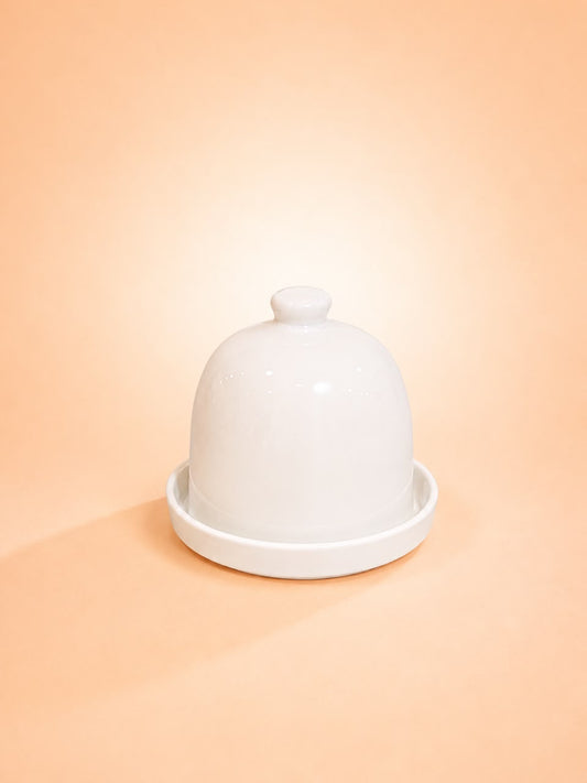 White Ceramic Butter Dish