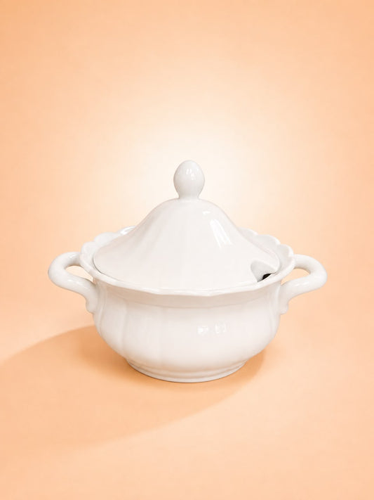 3L White Ceramic Soup Tureen