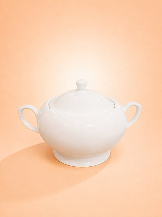 3L White Ceramic Soup Tureen