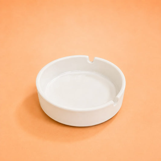 White Ceramic Ashtray
