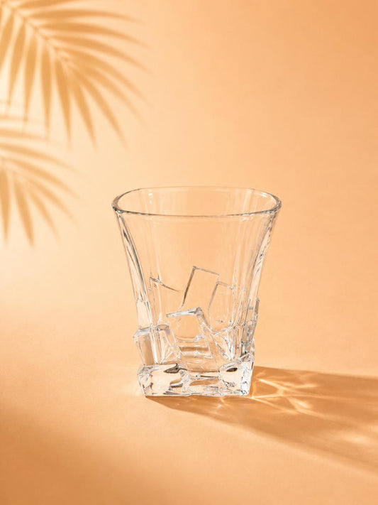 Textured Glass Cups – 280ml, 6 Pieces