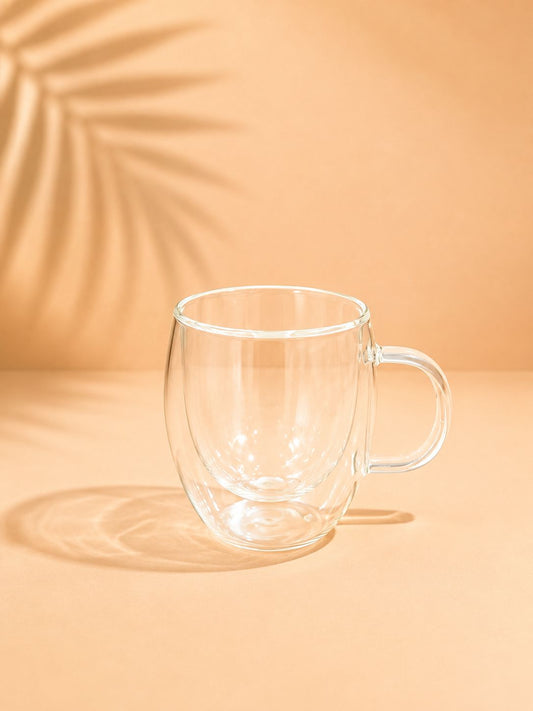 Double-Wall Glass Mug – 160–180 ml
