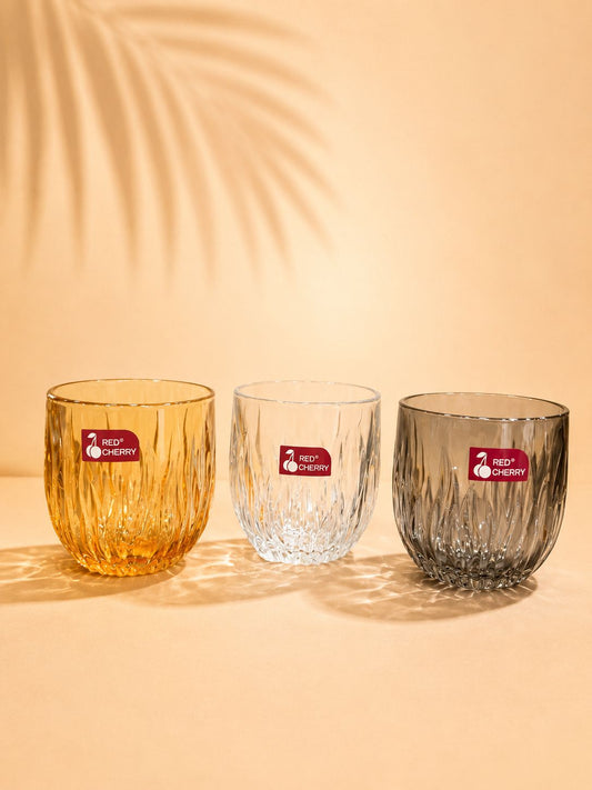 Name: Textured Glass Tumbler Set – 6 Pcs