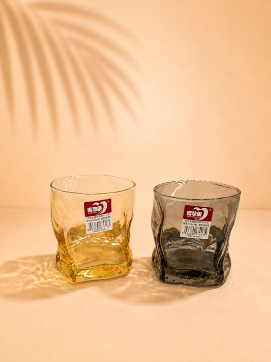Name: Textured Glass Tumbler Set – 6 Pcs