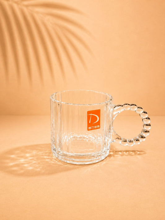 Beaded Handle Glass Mug – 320ml