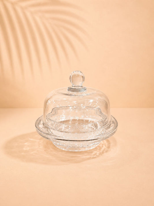 Glass Butter Dish with Lid