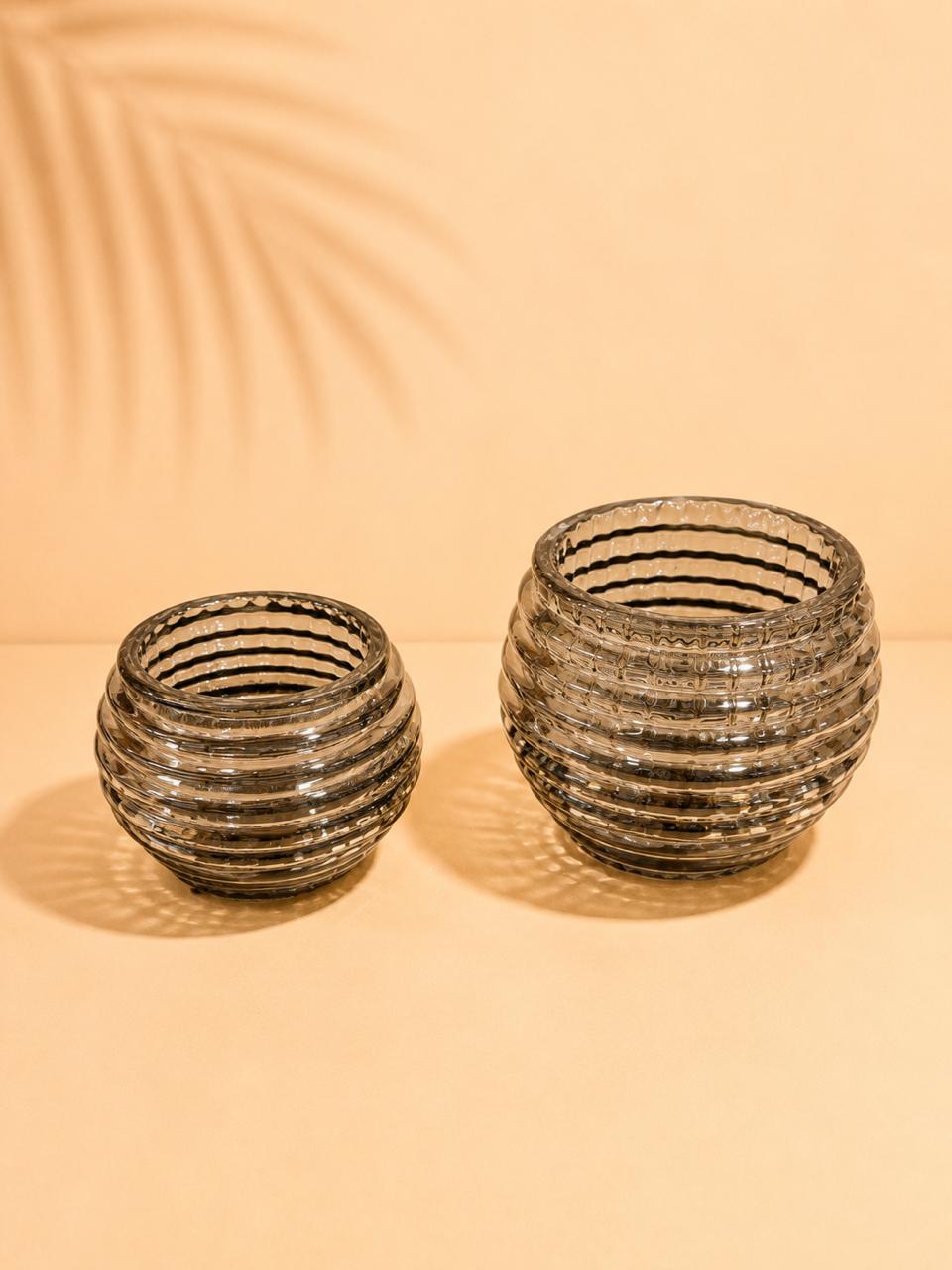 Smoked Glass Bowl Set – 2 Sizes
