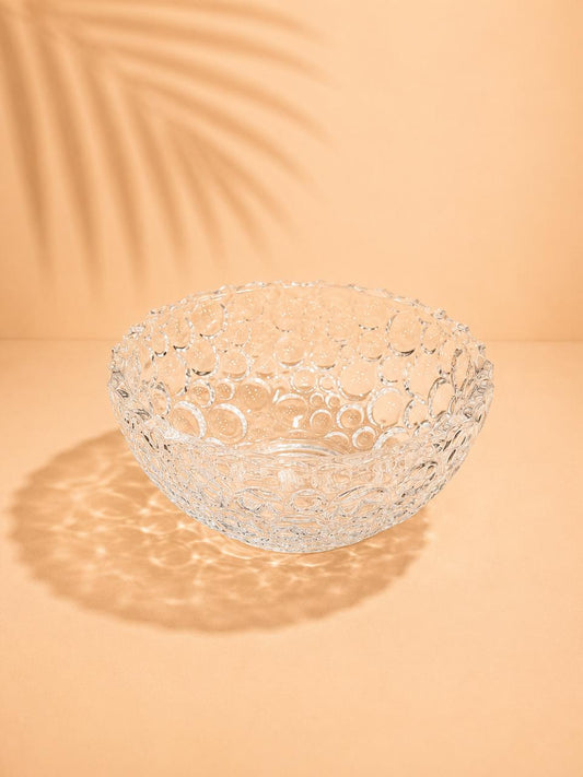 Crystal Bubble Pattern Serving Or Chocolate Bowl